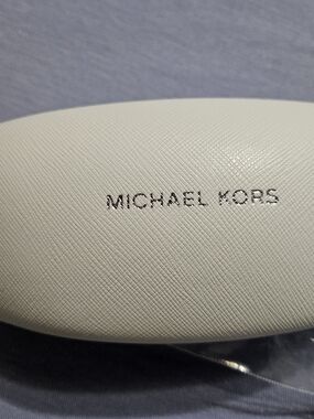Michael Kors Cream Textured Sunglasses With Case